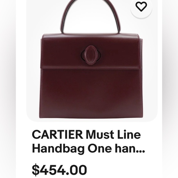 Cartier Must line Bordeaux leather burgundy W  authenticity card and wallet - Picture 13 of 15